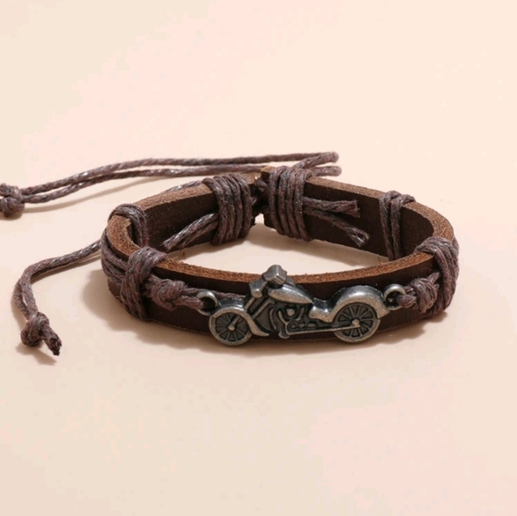 Unisex Motorcycle PU Bracelet - Picture 6 of 7